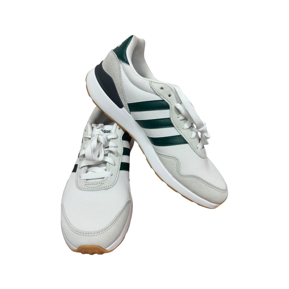 Adidas Run 60s 4.0 Mens Sneakers White Green Gum Sole Retro Running Shoes Size 9